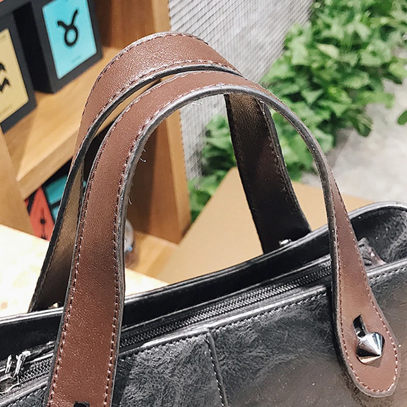 Rxs&ampcc New Retro Women's Tote Bag Casual Wild Shoulder Fashion Diagonal Large-capacity Bucket |