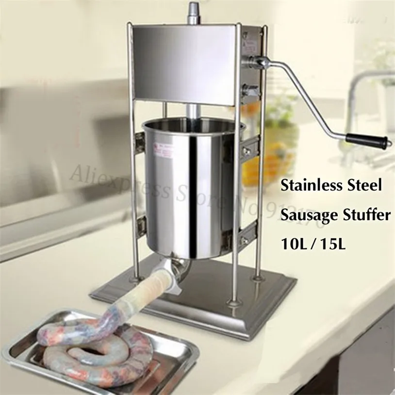 

10L Commercial Sausage Stuffer Filler Churro Extruder Stainless Steel Meat Sausage Filling Machine Spanish Churros Maker