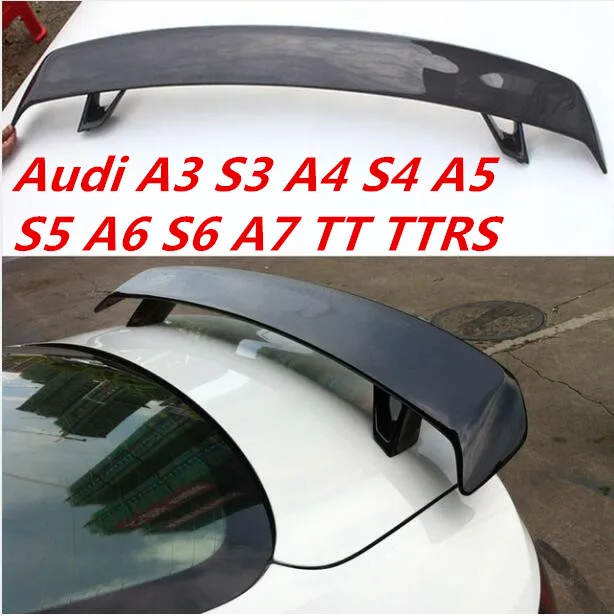 Jioyng 100% углеродного волокна заднего крыла спойлер багажника для Audi A3 S3 A4 S4 A5 S5 A6 S6 A7