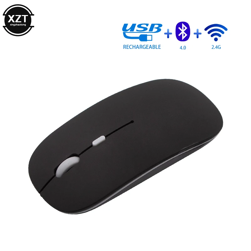 Беспроводная Bluetooth мышь 2 4 ГГц USB приемник компьютерная бесшумная перезаряжаемая
