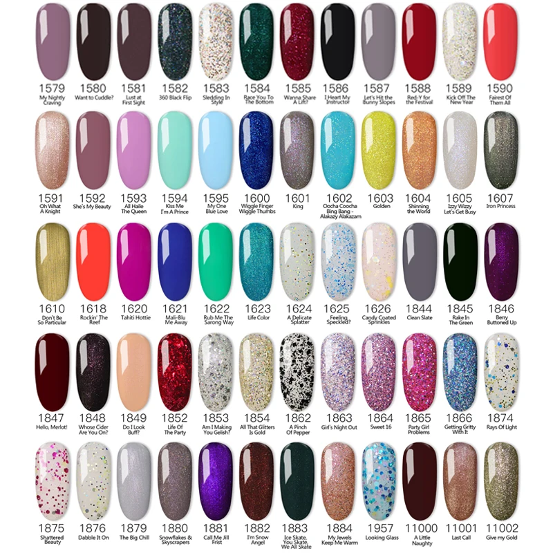 12Pcs/lot 15ML Gel Nail Polish Soak Off UV Nail Gel 369 Colors For Salon Gel Polish Manicure for Nails Semi Permanent Varnish