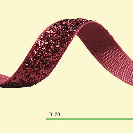 Эластичный алый металлический бархатный шнурок цветная Блестящая лента 5/8 дюйма