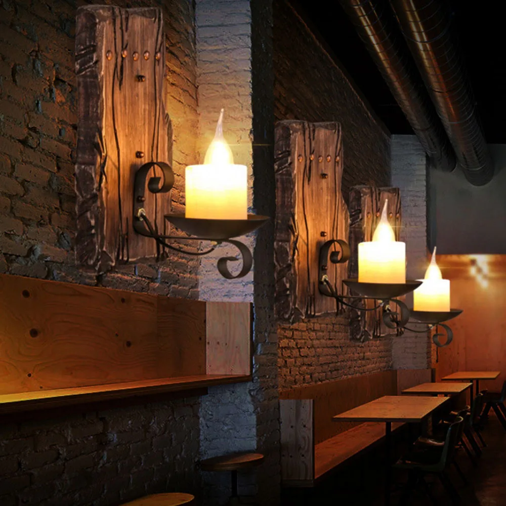 JiFengCheng креативные американские ретро промышленные обои деревянные свечи