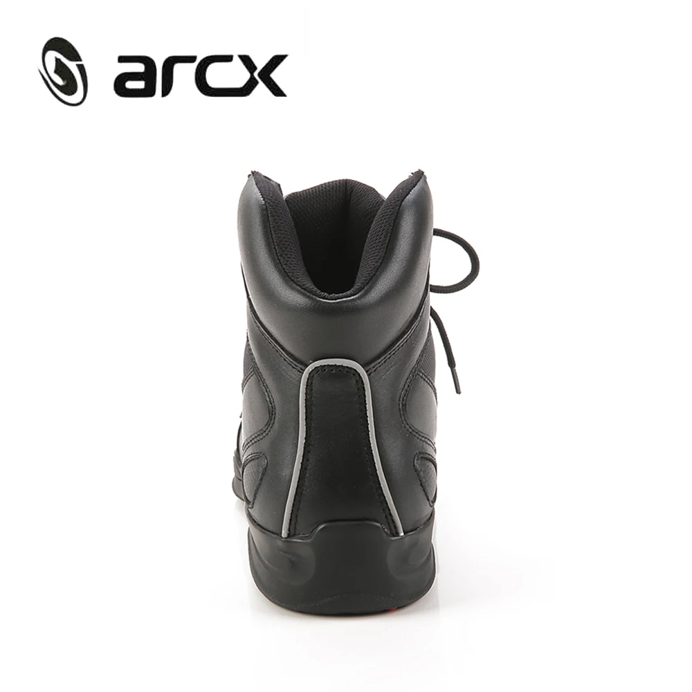 ARCX мотоциклетная обувь для верховой езды из натуральной коровьей кожи; уличные байкерские ботильоны