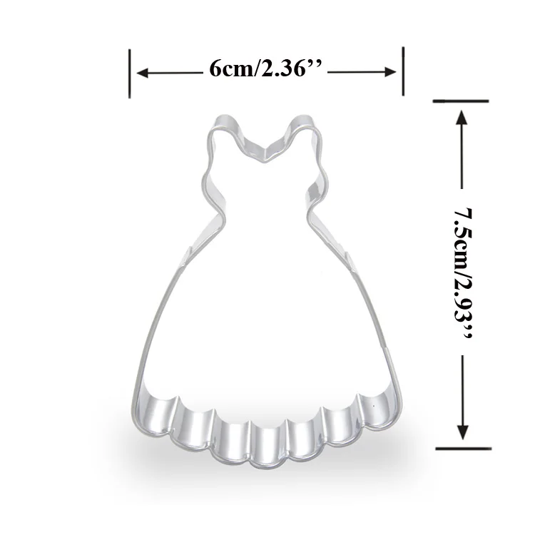 1x Wedding Dress 1 шт. Кондитерская репостерия свадебное платье цветок плесень металлический резак для печенья, мастики инструменты для украшения торта печенье плесень кондитерский магазин испечь - Цвет: 1x Wedding Dress
