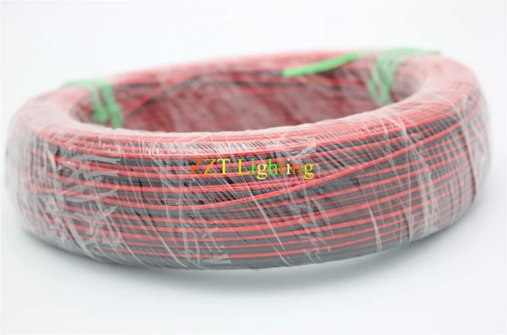 Медный 22AWG 2-контактный красный и черный кабель изолированный ПВХ провод 22 awg