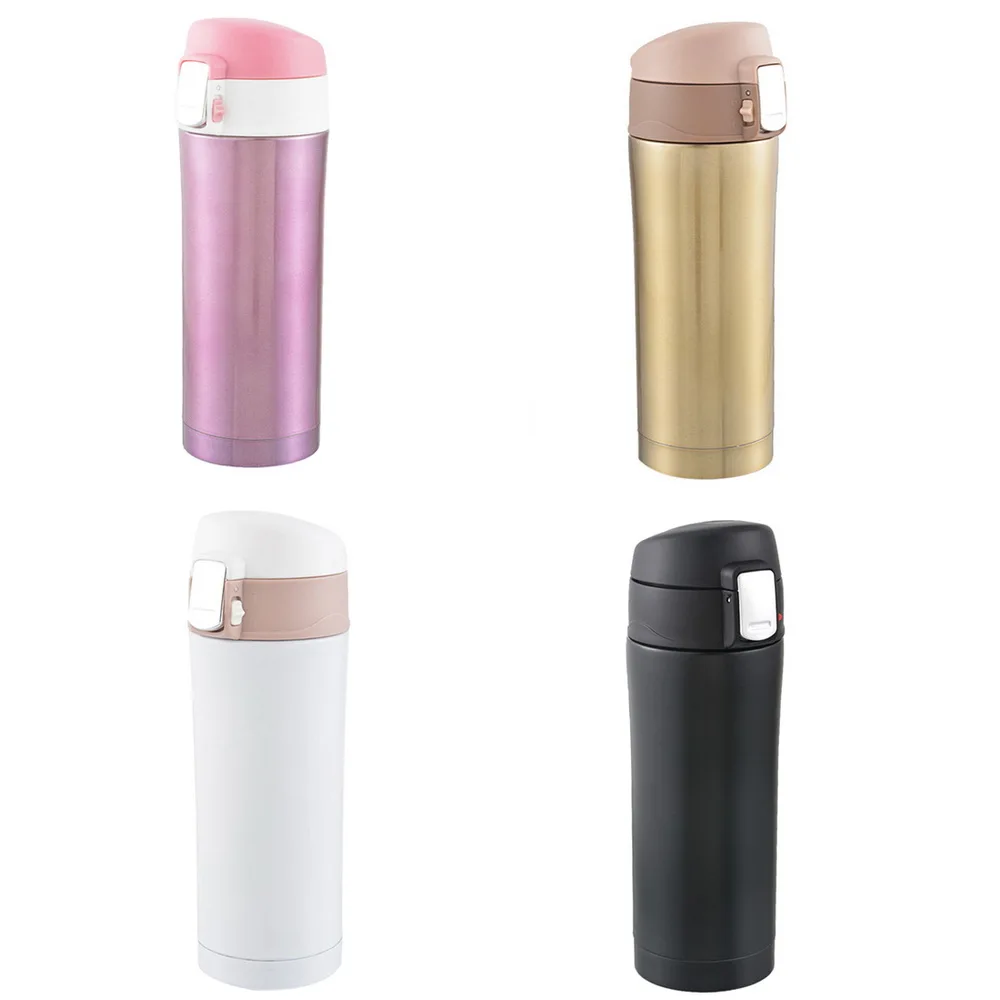 Urijk Thermos Mug Vacuum Cup Stainless Steel Car Bottle Insulated Tumbler Vehicle Spring Cap Water Bottles 2 Sizes | Дом и сад