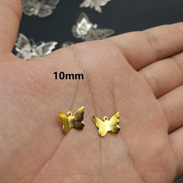 gold 50pcs Розничная филигранная Бабочка Обертывания соединители украшения ремесла подарок украшение DIY фурнитура Аксессуары для одежды - Цвет: gold 50pcs