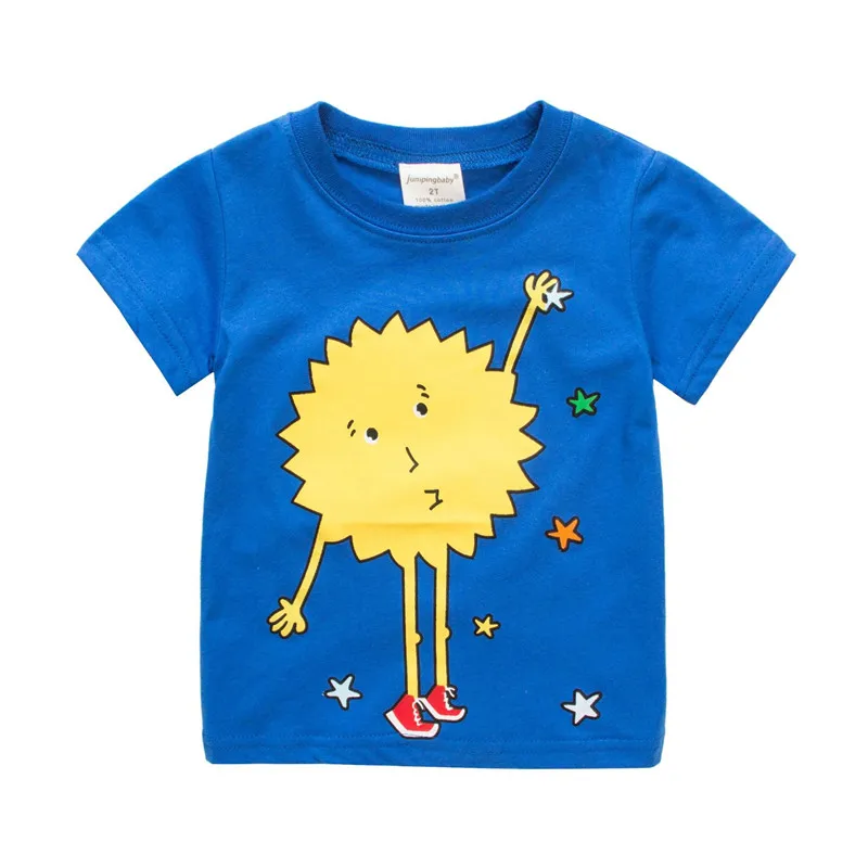 Jumpingbaby/Детские футболки детская футболка летняя одежда для маленьких мальчиков
