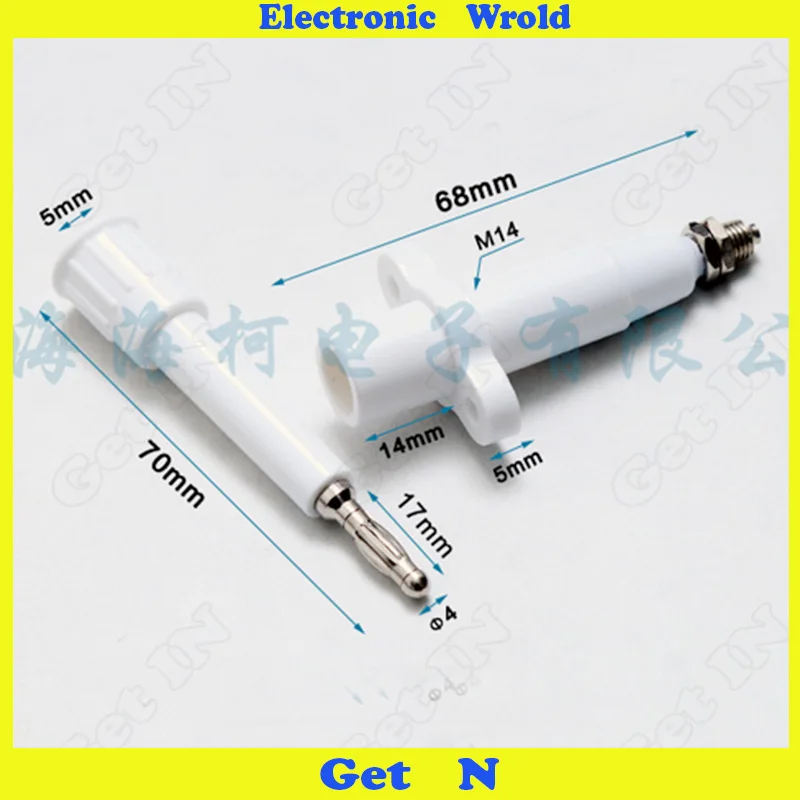 50pcs 4mm Banana Plug Connector Jack One Pure High Pressure Resistance Docking 10KV-10A Round White | Обустройство дома
