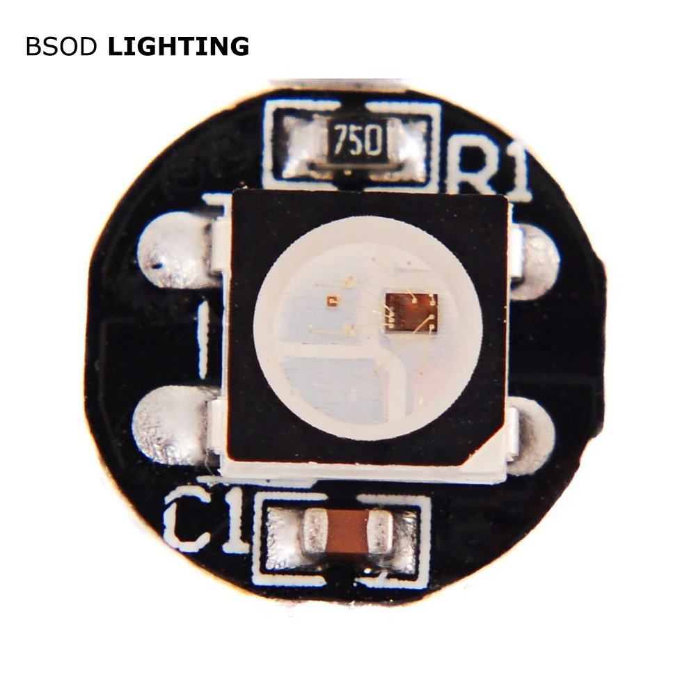 WS2812 светодиодный чип и радиатор Alu доска BSOD DIY WS2812B Мини Смарт RGB светильник источник SMD5050 встроенный IC пикселей узлы нет водонепроницаемый