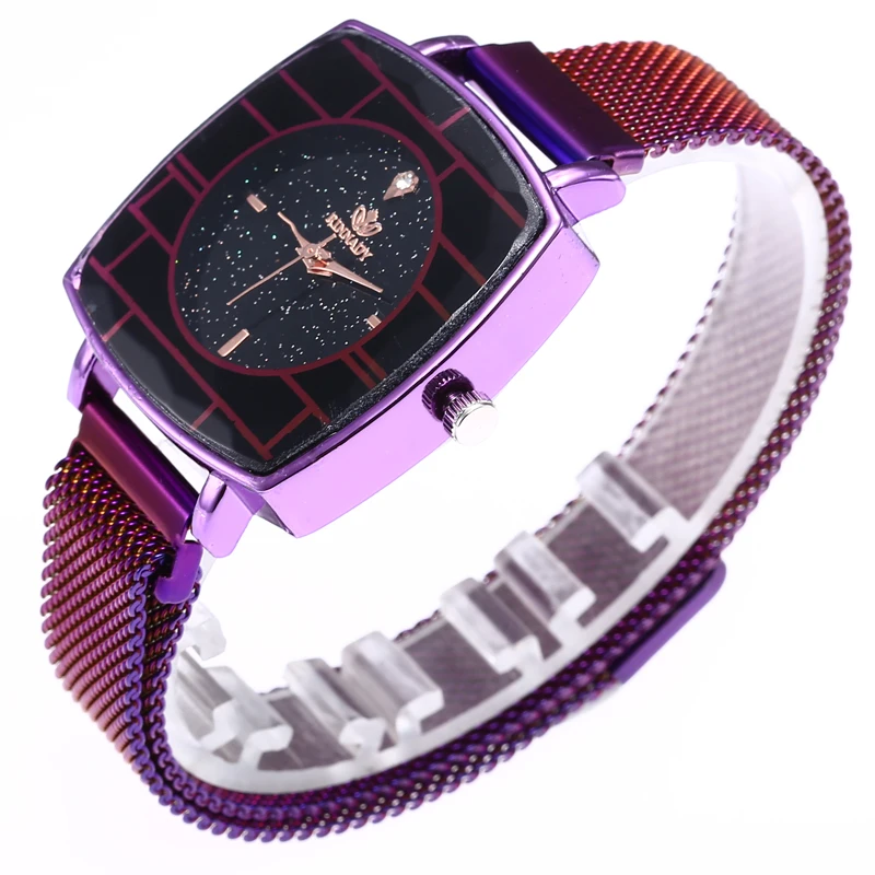 

Square Dial Women Watch Minimalist Luxury Starry Sky Magnet Buckle Fashion Casual Female Wristwatch Waterproof Clock Reloj Mujer