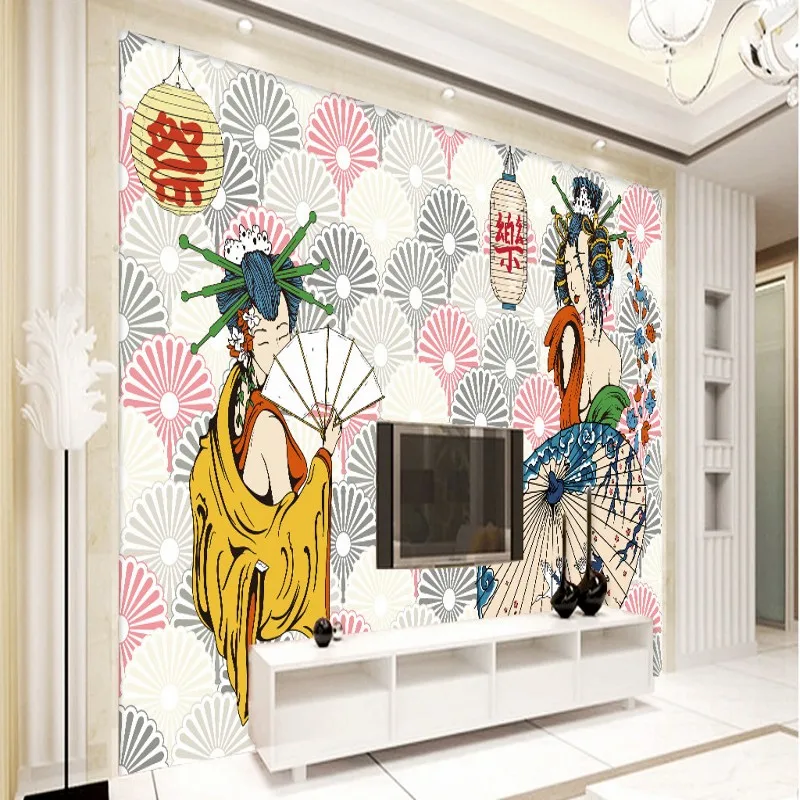 

Custom Size Photo 3D Japanese beauty singer Japan style mural wallpaper cabaret cfe bar club personality wallpaper mural
