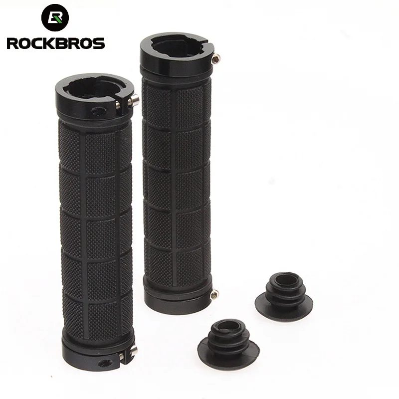 ROCKBROS резиновые ручки для велосипеда фиксированный замок передач Упоры для рук на руль велосипеда противоскользящие мягкие прочные MTB велосипедные поручень детали для мотоцикла