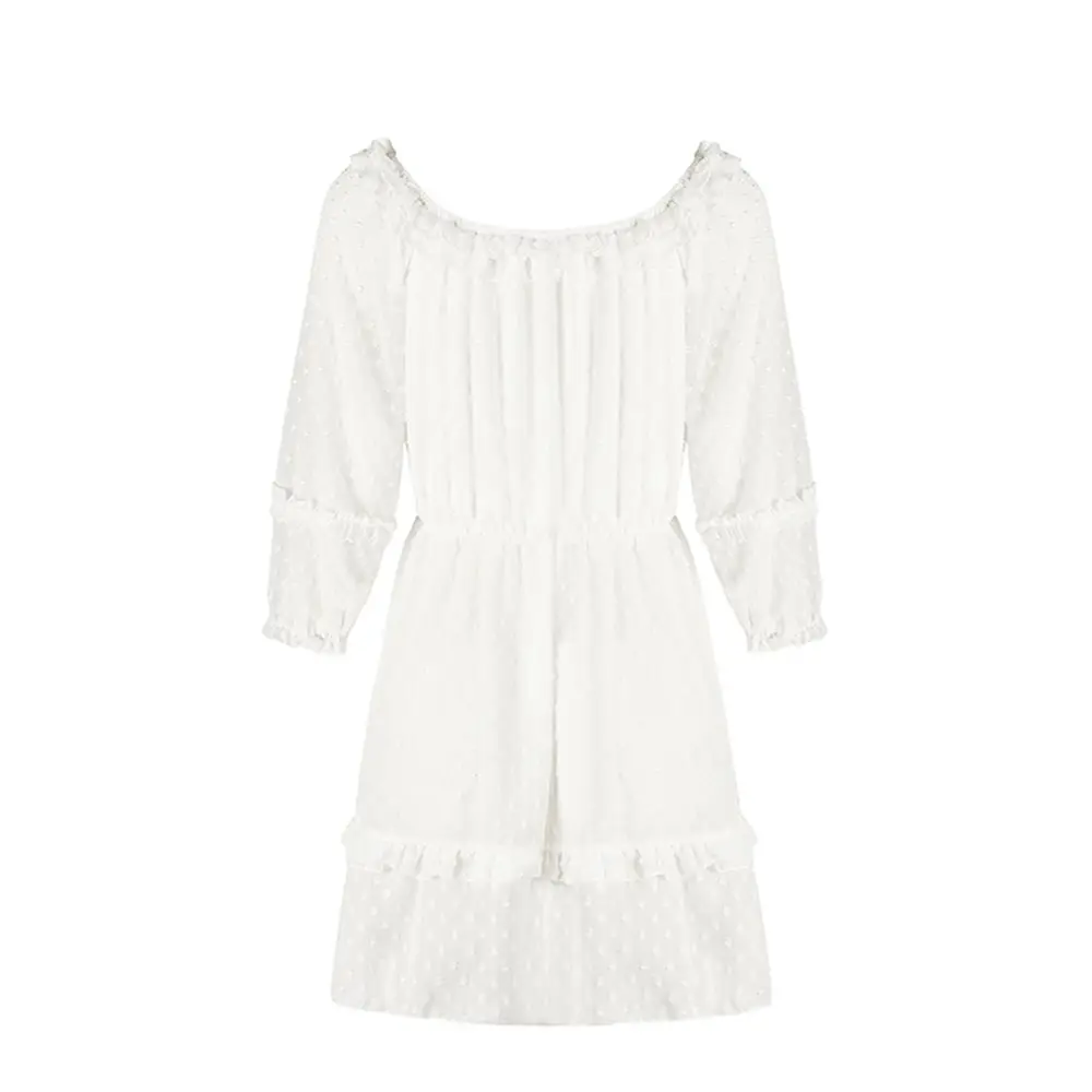 

2019 Off shoulder Strap Chiffon Summer Dresses Women Ruffle Pleated Short Dress Black Elegant Holiday Loose Beach Mini Dress