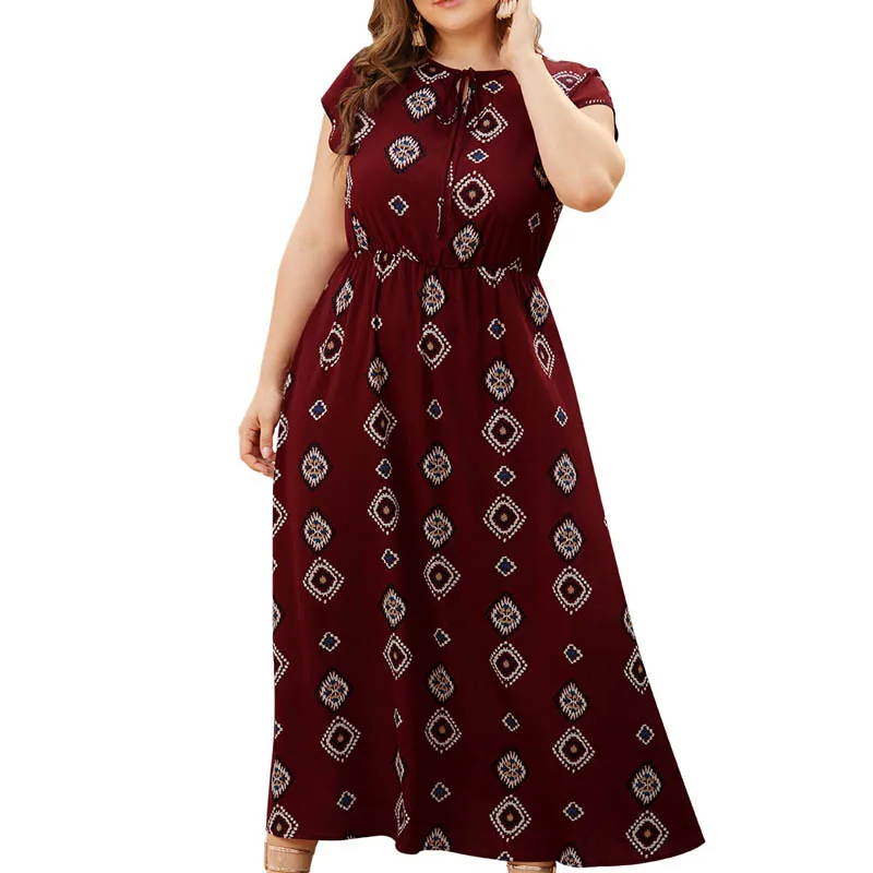 Летнее платье для женщин, большие размеры, обхват груди 130 см, 5XL 6XL, 7XL, 8XL, платье для женщин, синий, красный цвета
