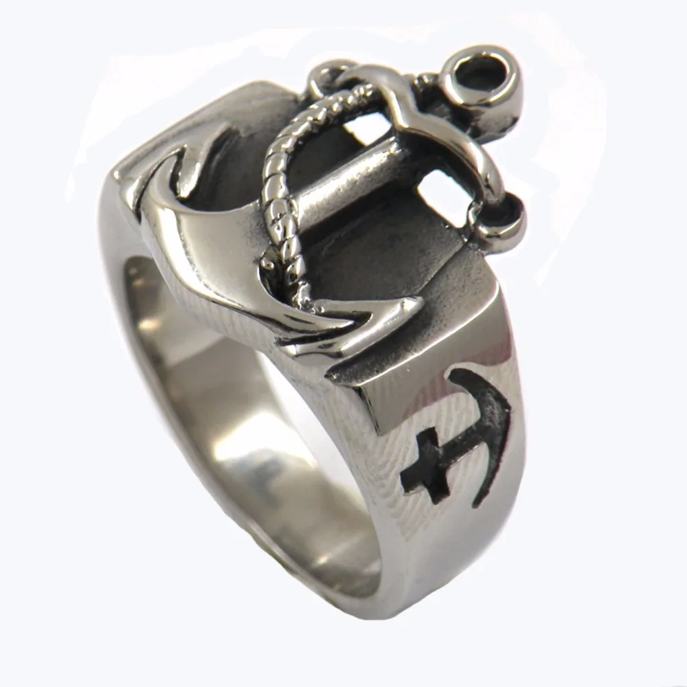 Fanssteel ювелирные изделия из нержавеющей стали морской якорь моряка кольцо