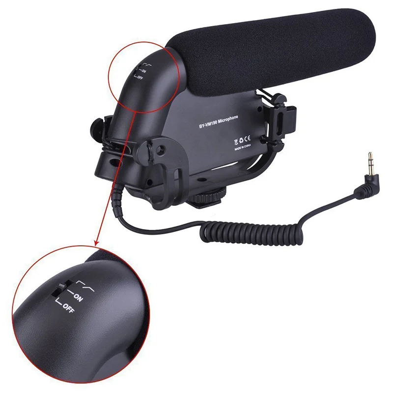 BOYA VM190 суперкардиоидные ружья конденсаторный микрофон для Canon Nikon Pentax HDSLR камера