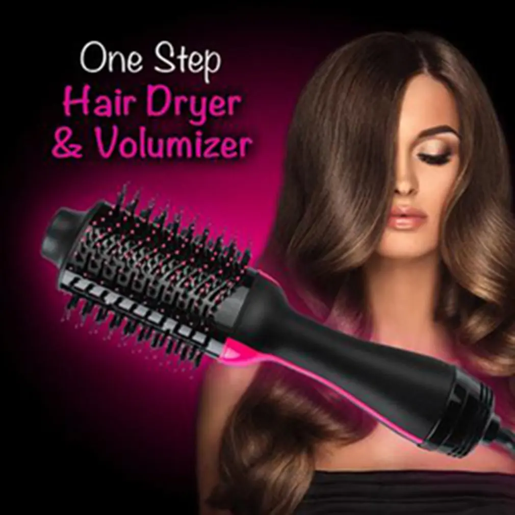 Два в одном щетка для горячего воздуха отрицательные ионы прямые волосы гребень