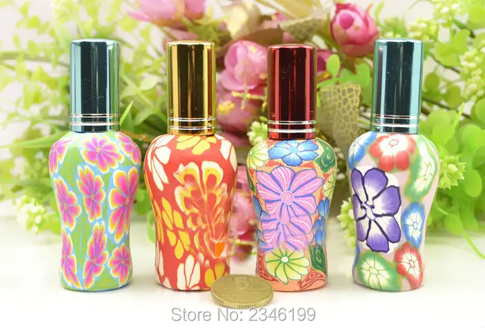 10ML 30pcs/lot Chinese Style Fimo Perfume Bottle, Creative Little Gift, Aromatherapy Hang Decoration, Festival Charming Prensent