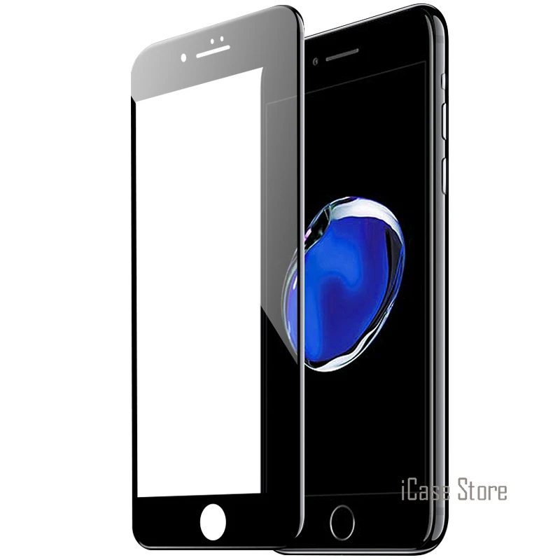 3D закаленное стекло с закругленными краями для iPhone 6 S 7 Plus полное покрытие 9 H 0 26 мм