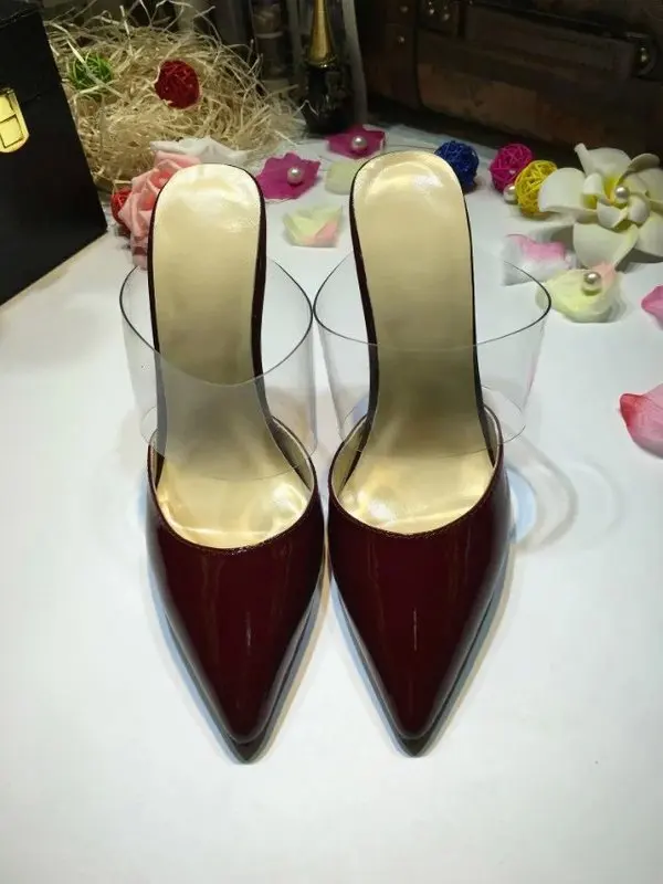 Wine Red Летние новые стильные модные дизайнерские женские туфли-лодочки; женские туфли-лодочки из натуральной кожи на высоком каблуке; Классическая Повседневная обувь; Босоножки на каблуке - Цвет: Wine Red