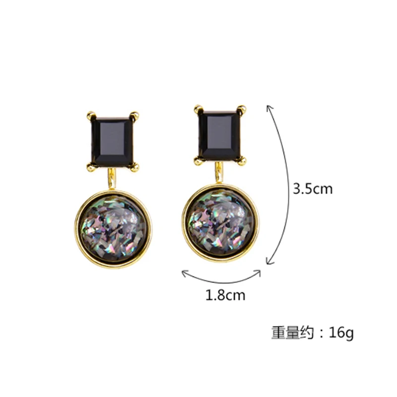 Европейские и американские модные цветные серьги женские Геометрические