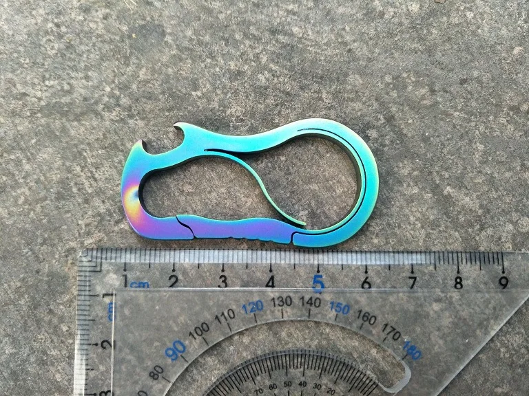 Карабины пряжки крючки Quickdraws CNC брелок держатель EDC оснастка открывалка для бутылок Открытый Туризм Кемпинг многофункциональный инструмент сталь