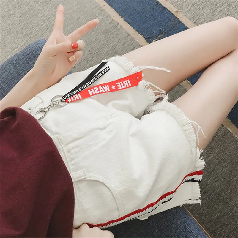 NiceMix Корея Лето Новые AA Горячие обтягивающие джинсы короткие стрейч женские кнопки сплошной цвет Большие размеры Высокая талия повседневные шорты