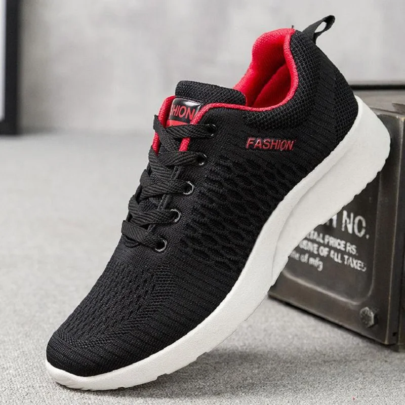 Мужская повседневная обувь из дышащего сетчатого материала удобные кроссовки на