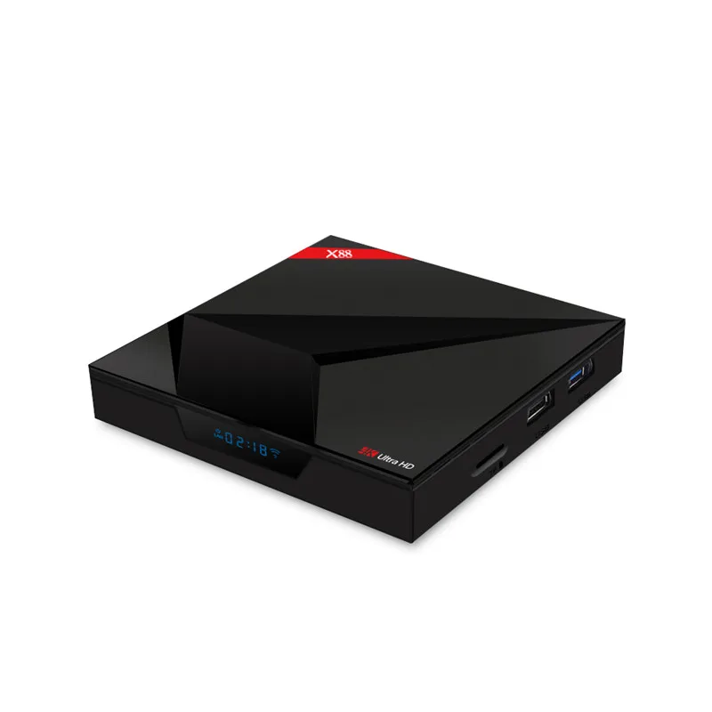 Haayot X88 Android 7,1 ТВ коробка 4 ядра RK3328 H.265, 4 Гб оперативной памяти, 32 Гб встроенной памяти, 2,4/Wi-Fi 5 ГГц двухъядерный процессор Wi-Fi 4 K HD Media Player голос Управление смарт-ТВ приставки