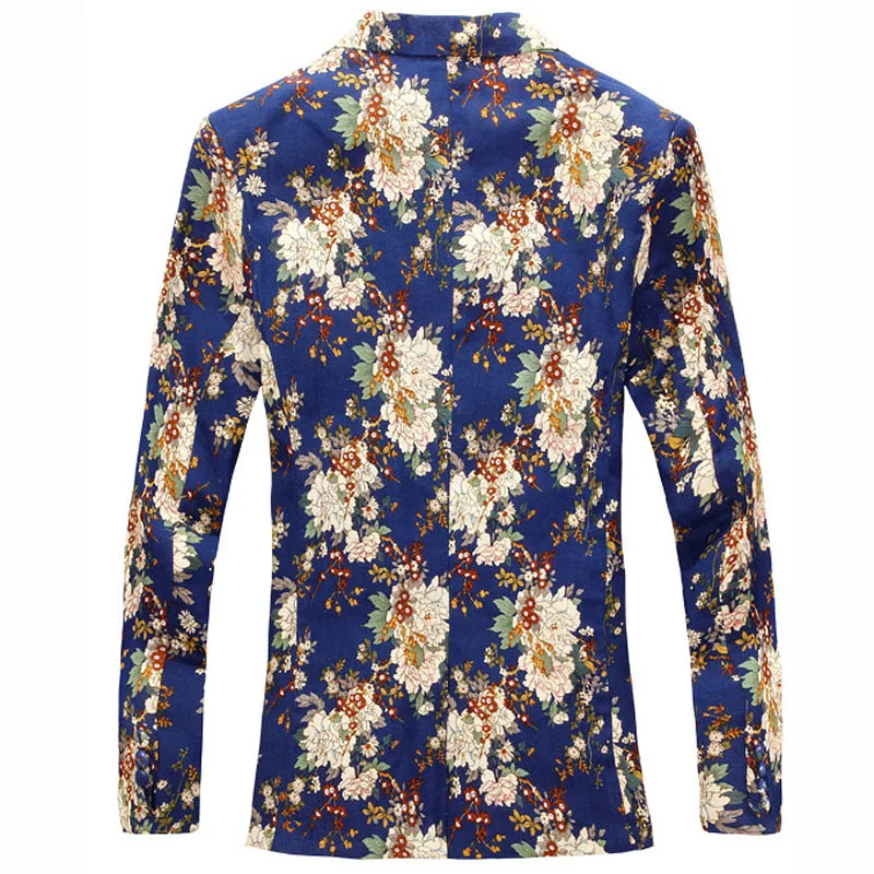TANGNEST/блейзер Для мужчин 2019 Мода Цветочный дизайн личности Повседневное блейзер
