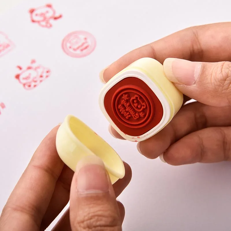 10pcs Kids Cartoon Stamp Children Custom Plastic Rubber Self Inking Stampers Toys Learning Educational for | Канцтовары для офиса