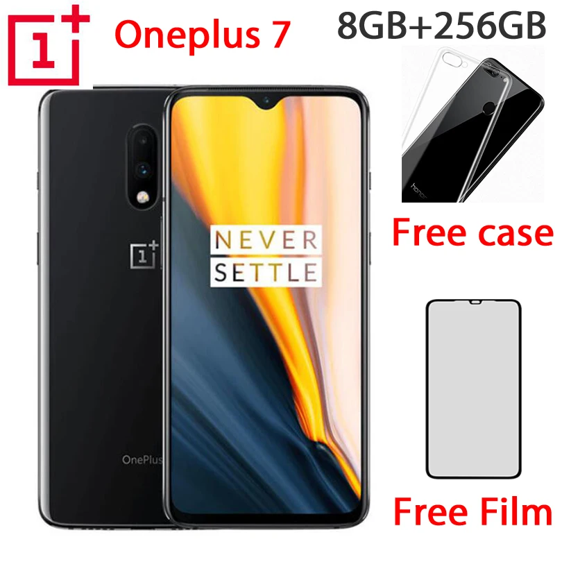 Глобальный ПЗУ Oneplus 7 8 ГБ ОЗУ 256 Гб ПЗУ Смартфон Snapdragon 855 6,41 дюймов оптический AMOLED дисплей отпечатков пальцев 48MP камеры UFS 3,0