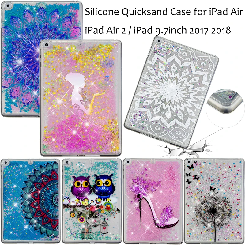 Модный Блестящий чехол для планшета LiquidSand Quicksand iPad 5th 6th 8th Generation/iPad 9 7 &quot2017 2018 Air 1
