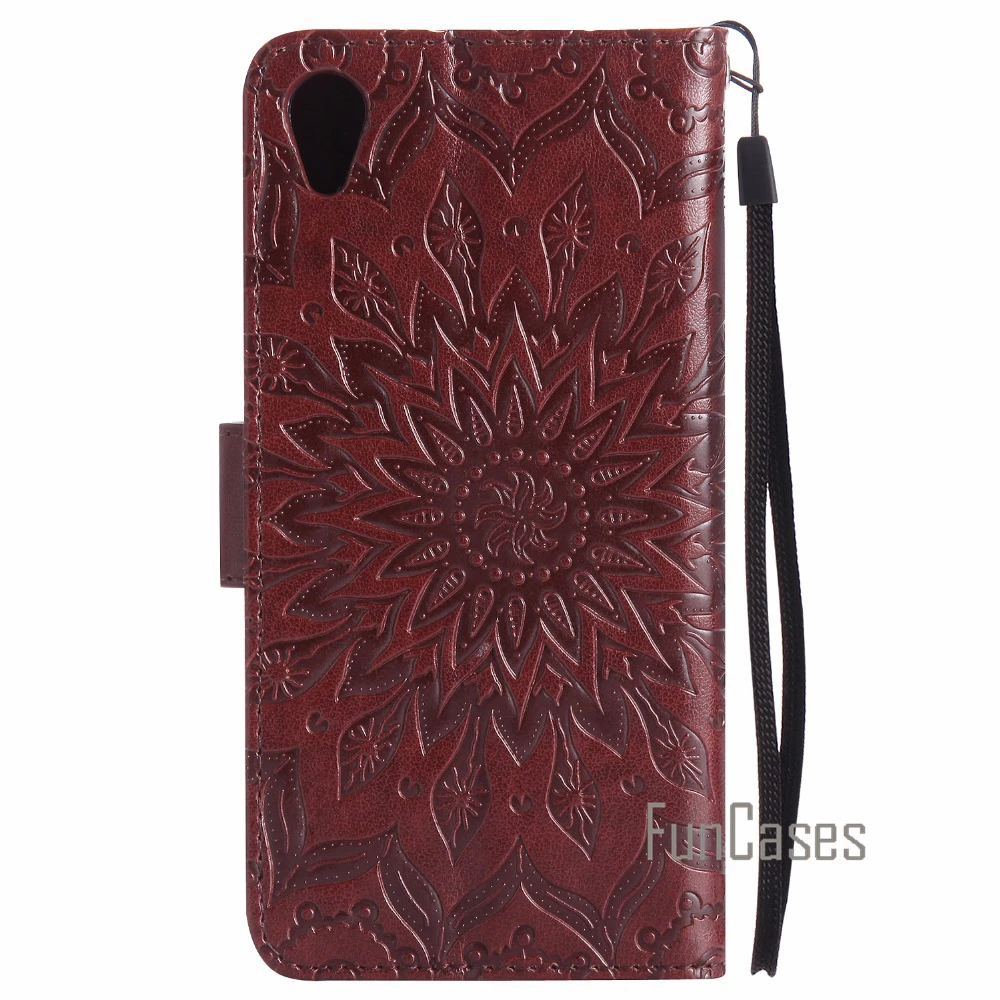 Роскошный цветок тиснением чехол СПС Fundas Sony Xperia X случае Coque х 5 дюймов + держателей