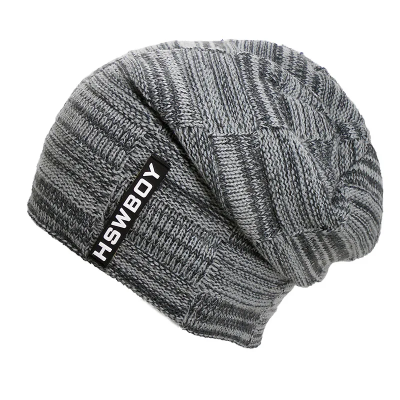 H 2 Зимние шапки Skullies Beanies, зимние шапки бини для мужчин и женщин, шерстяной шарф, шапки, Балаклава, маска, шапка, вязаная, бренд - Цвет: H 2