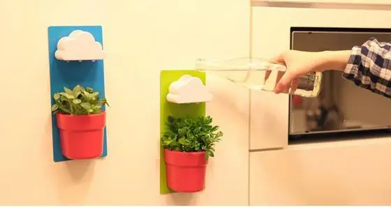 Настенный цветочные горшки с облаками дождливая горшка/настенный Цветочница