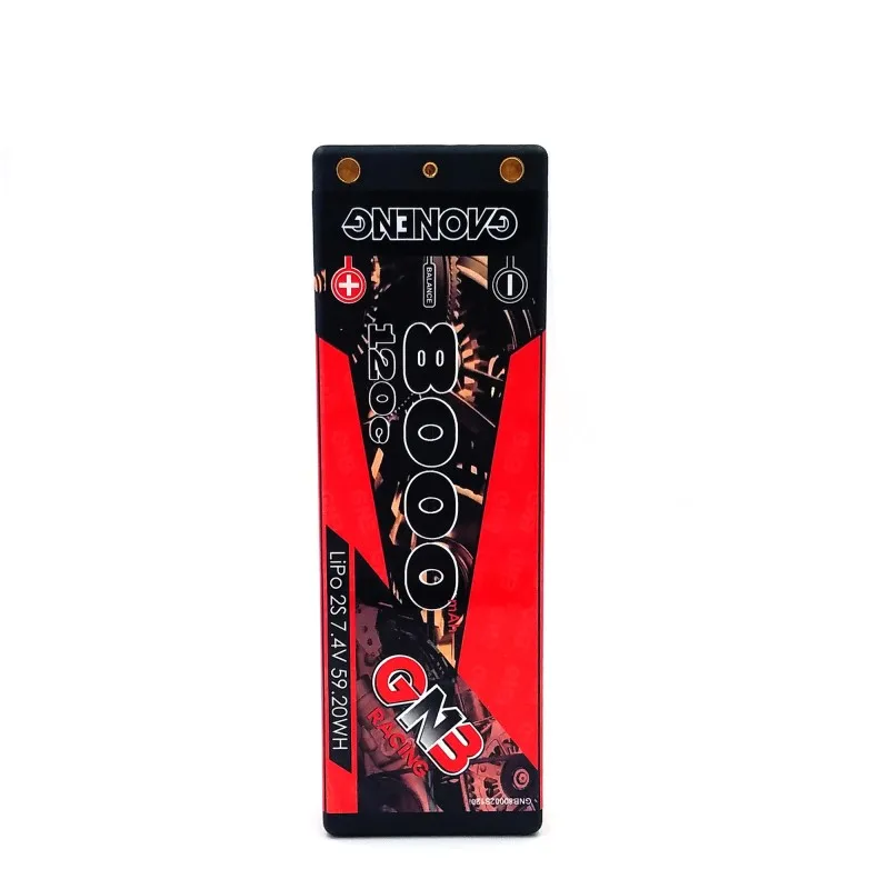 Gaoneng 8000mAh 2S 7.4V 120C Hardcase LiPo Battery pack with 5.0mm bullet Deans T XT60 XT90 Plug for 1:10 1/10 RC Car RC Boat