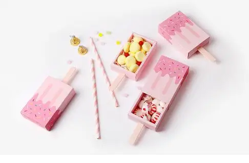 Ice cream shape gift boxes kids party favor box candy 30pcs/lot | Дом и сад