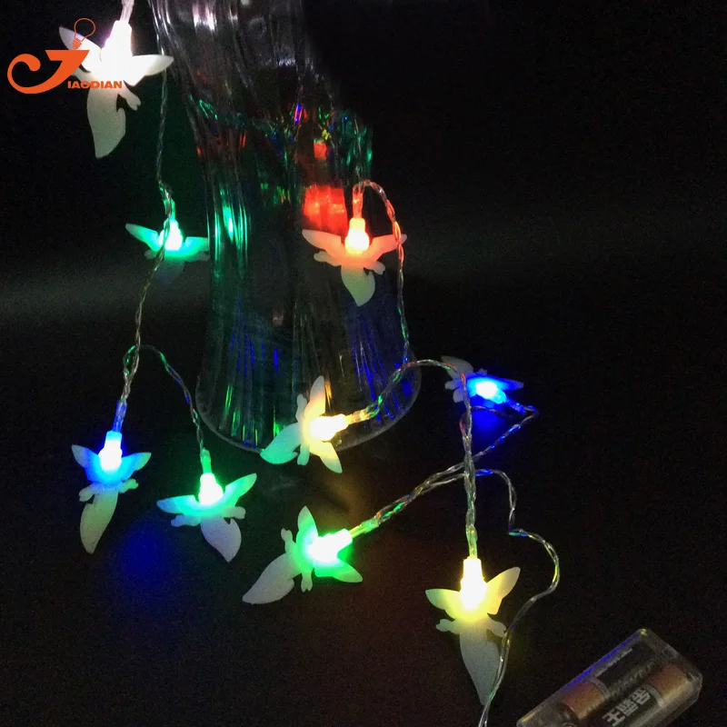 Белый Иней Ангел Рождество свет 10 светодиодов Свадьба освещения сад света строки