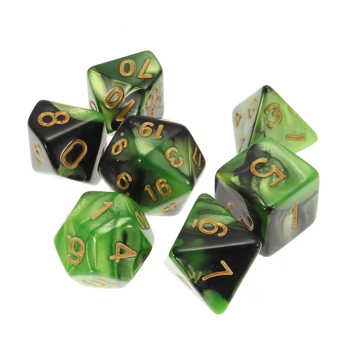 42 шт многогранные кости набор D20 D12 D10 D8 D6 D4 аксессуары для настольной игры+ 6 мешков для DND RPG MTG ролевые игры