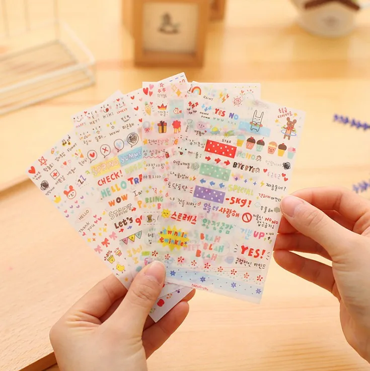 6 листов простая жизнь канцелярские наклейка для ноутбука сообщение с