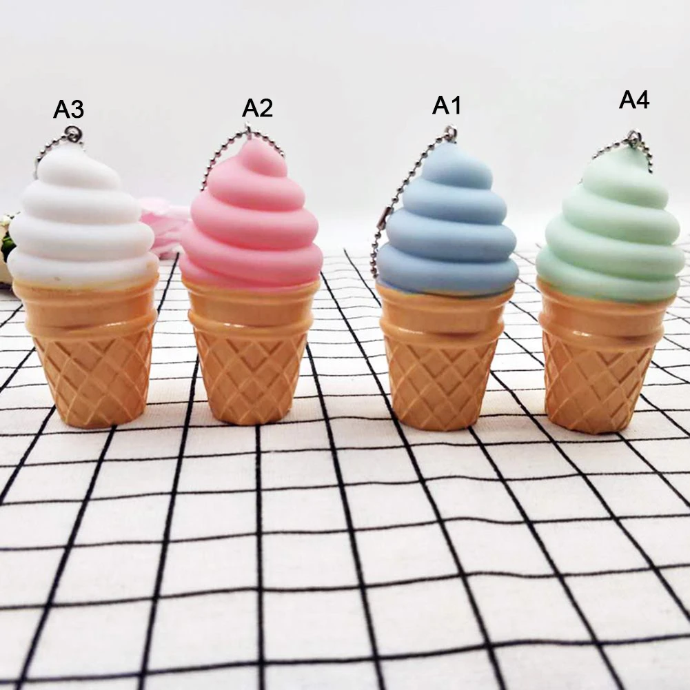 Новинка мороженое Shaped светодиодный ночной Светильник Настольный светильник светодиодный ночник для детей Спальня Украшения Ключ Брелок на цепочке лампа Декор