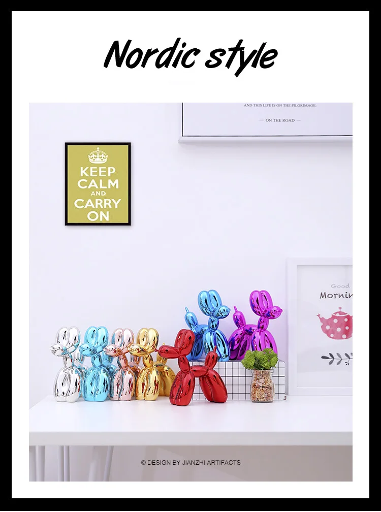 Jeff Koons Смола воздушный шар собака минимализм ремесла свадебный Декор Настольный орнамент абстрактное рукоделие смола скульптура декор для дома