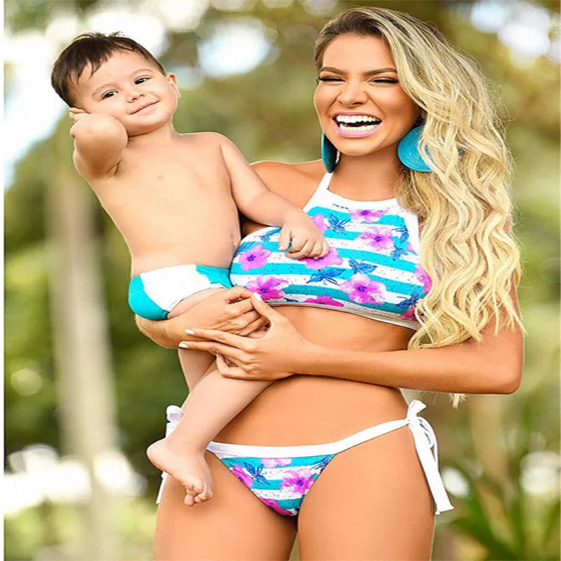 Купальник для мальчиков и девочек пляжная одежда бикини бюстгальтер пуш ап новый