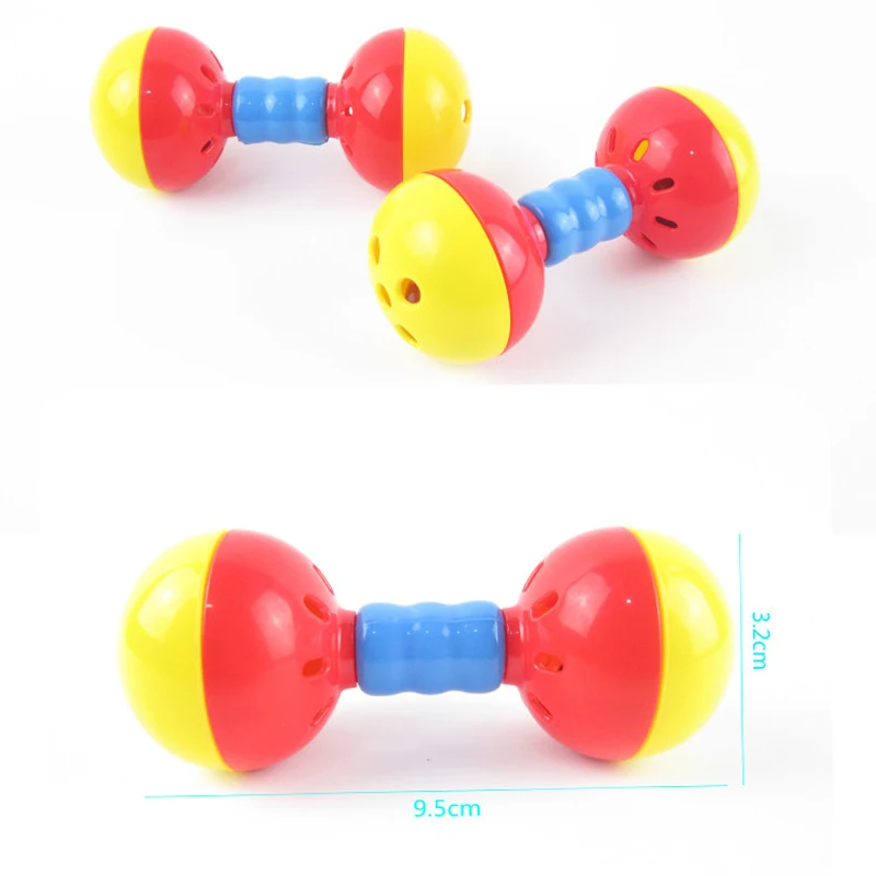 Детская игрушка погремушки колокола встряхивающие гантели телефон 0 12 месяцев|baby