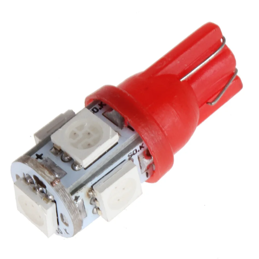 Прочный светодиодный фонарь T10 W5W 5 SMD 5050 для автомобиля 194 168 2825 Сменные лампы на