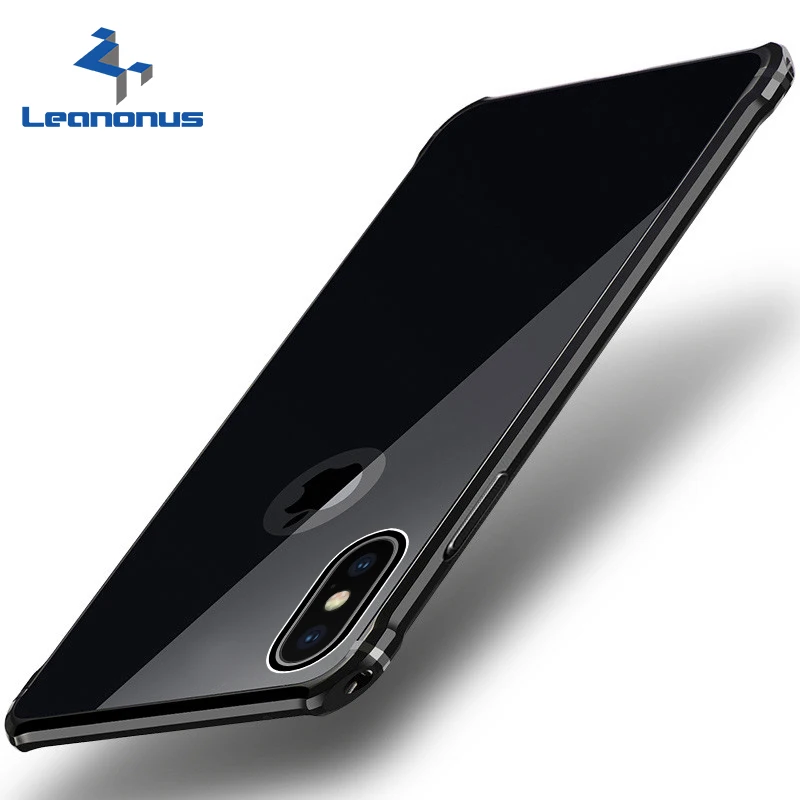 Leanonus Aluminum Metal Case for iPhone X 8 Plus 7Plus Frame+PC Hybrid Back Cover Shockproof Slim Casing iPhone8 10 |