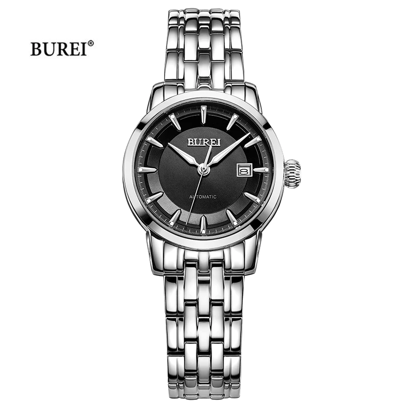 BUREI Brand Ladies Fashion Mechanical Watches Women Luxury Waterproof Calendar Business Automatic Wristwatches Relogio Feminino